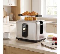 HOMCOM 2 Slice Toaster with Touch Screen, LED Countdown, 6 Browning Levels in Silver HOMCOM Silver