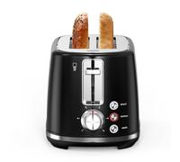 2 Slice Toaster 1.5" Extra Wide Slot Stainless Steel with High Lift Lever, 6-Shade Settings & Reheat/Defrost/Cancel Function, Removal Crumb Tray, Under Base Cord Storage