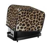 2 Slice Toaster Cover, Animal Leopard Print Anti Fingerprint Small Kitchen Appliance Protector， Waterproof Dust-proof Bread Maker Cover