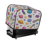 2 Slice Toaster Cover Colorful Space Drawings Planets Dust Cover for Bread Machine,Small Kitchen Appliance