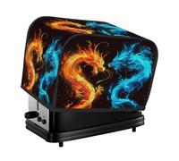 2 Slice Toaster Cover Fiery Dragons Red Blue Small Appliance Toaster Dust Cover Kitchen Gifts