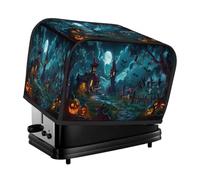 2 Slice Toaster Cover Halloween Moon Night Haunted House Dust Cover for Bread Machine,Small Kitchen Appliance