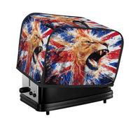 2 Slice Toaster Cover U.k. Flag Roaring Lion Art Dust Cover for Bread Machine,Small Kitchen Appliance