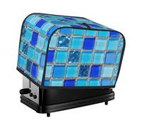 2 Slice Toaster Cover, Waterproof 256w Square Bright Glass Mosaic_1 Bread Maker Protective Cotton And Linen Quilted Machine Protector For Small Kitchen Appliance Dining Room Home Table Decor Gifts