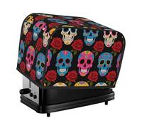 2 Slice Toaster Cover, Waterproof Toaster Dust Cover Sugar Skulls Machine Bread Maker Protector For Small Kitchen Appliance Dining Room Home Table Decor Gifts