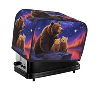 2 Slice Toaster Cover, Waterproof Toasters Dust Covers Bear Galaxy Bread Maker Protective Cotton And Linen Quilted Machine Protector For Small Kitchen Appliance Dining Room Home Table Decor Gifts