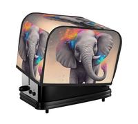 2 Slice Toaster Cover with Pocket Universal Size Toasters Dusts Covers Animal Cartoon Elephant Bread Machine Cover & Protection Bread Machine Protector Small Kitchen Appliance Covers