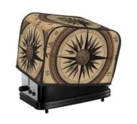 2 Slice Toaster Cover with Pocket Universal Size Toasters Dusts Covers Compass Wind Road Map Bread Machine Cover & Protection Bread Machine Protector Small Kitchen Appliance Covers