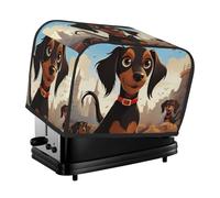 2 Slice Toaster Cover with Pocket Universal Size Toasters Dusts Covers I Love My Dog Dachshunds Bread Machine Cover & Protection Bread Machine Protector Small Kitchen Appliance Covers