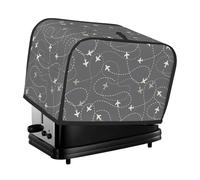 2 Slice Toaster Cover with Pockets - Airplane Routes Around The World Toaster Cover for Kitchen, 2 Slice Toaster Accessories for Womens