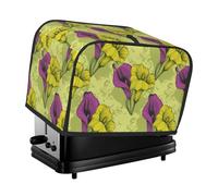 2 Slice Toaster Cover with Pockets - Colorful Calla Lily Flowers Stylish Toaster Cover for Kitchen, 2 Slice Toaster Accessories for Women