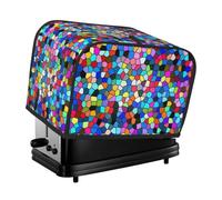 2 Slice Toaster Cover with Pockets - Colorful Tie Dye Stained Glass k Toaster Cover for Kitchen, 2 Slice Toaster Accessories for Womens