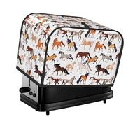 2 Slice Toaster Cover with Pockets - Simple Painted Cool Horse_A Stylish Toaster Cover for Kitchen, 2 Slice Toaster Accessories for Women