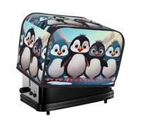 2 Slice Toaster Cover with Pockets & Top Handle Small Bread Maker Covers Five cute penguins Kitchen Small Appliance Cover Washable Universal Oven Covers