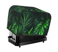 2 Slice Toaster Cover with Pockets & Top Handle Small Bread Maker Covers Green Tropical Jungle Plant Kitchen Small Appliance Cover Washable Universal Oven Covers