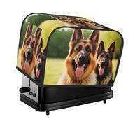 2 Slice Toaster Cover with Pockets & Top Handle Small Bread Maker Covers Happy German Shepherd Kitchen Small Appliance Cover Washable Universal Oven Covers