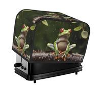 2 Slice Toaster Cover with Pockets & Top Handle Small Bread Maker Covers Peace Tree Frog Kitchen Small Appliance Cover Washable Universal Oven Covers
