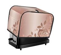2 Slice Toaster Cover with Pockets & Top Handle Small Bread Maker Covers Rose Gold Wallpaper Kitchen Small Appliance Cover Washable Universal Oven Covers