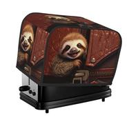 2 Slice Toaster Cover with Pockets & Top Handle Small Bread Maker Covers Sloth on zipper Kitchen Small Appliance Cover Washable Universal Oven Covers