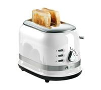 Ariete 0149W Moderna 2 Slice Toaster, Defrost, Heating & Cooking Function, White