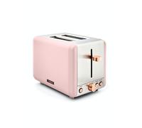 Tower T20036PNK Cavaletto 2-Slice Toaster with Defrost/Reheat, Stainless Steel, 850 W, Marshmallow Pink and Rose Gold