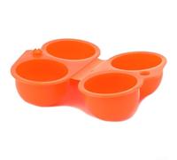 2 Slot Egg Box for Camping, Portable Shockproof Egg Holder Made of PP Plastic, Perfect for Hiking and Outdoor Use(orange)