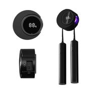 2 Slots UV Toothbrush Sanitizer and Holder, Toothbrush Holders Wall Mounted, Portable UV Toothbrush Sanitizer, Cleaning and Air Drying, LED Smart Screen for bathroom(Black)