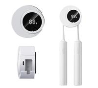 2 Slots UV Toothbrush Sanitizer and Holder, Toothbrush Holders Wall Mounted, Portable UV Toothbrush Sanitizer, Cleaning and Air Drying, LED Smart Screen for bathroom(White)