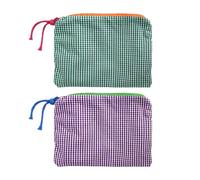 2 Small Cosmetic Bags, Small Grid Storage Bag, Convenient Storage Bag, Multi-functional Travel Cosmetic Bag, Coin Purse, Storage of Cosmetic Accessories