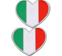 2 small heart-shaped brooches for the American flag emblem, suitable for bags, suits, and jackets, 1.7cm/2.0cm, Alloy Steel, no gemstone