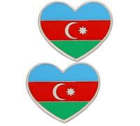 2 small heart-shaped brooches for the American flag emblem, suitable for bags, suits, and jackets, 1.7cm/2.0cm, Alloy Steel, no gemstone