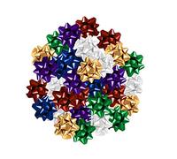 2" Small Size Gift Bows - (Pack of 30) Assorted Colored Pre-Made Present Bows - Ready to Use Peel and Stick Solid Color Present Bows for Many Gift Giving Occasions Holidays Birthdays Christmas