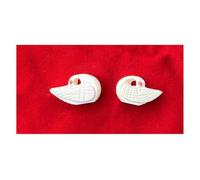 2 Small Tuning Bead Swan Manka Hand carved on Camel Bone