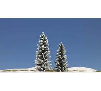 2 Snow Covered Spruce 90 and 120 mm high HO/OO Gauge Busch 6152