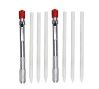2 Soapstone Holders Round with 6 Refills Soapstone Pens for Welding Tools and Welders Markers Removable Markings on Steel, Aluminum, and Cast