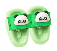 2 Soft Animal Slide Erasers Green Rubber Classroom Art Materials Lovely Animal Molded Erasers