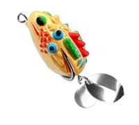 2. Soft PVC Frog Lures 3.5cm Crankbait Lures with Double Hooks for Blackfish Fishing Shallow Water Frogs Baits