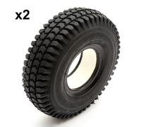 2 Solid PU Tyre 260x85 4 Inch Black Puncture Proof Mobility Scooter Block Tread