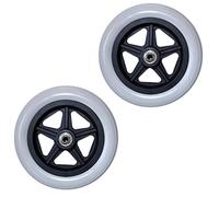 2 Solid Wheel for Wheelchairs,Front Caster Tires Wheels Assembly for Jazzy, Quantum,and Jet Powerchairs,45mm Hub Width,6inch/150mm,7inch/180mm,8inch/200mm