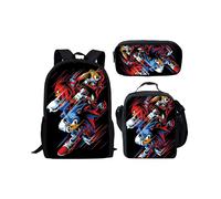 (2) Sonic 3 Piece School Bag Lunch Bag Pencil Case Kids Set