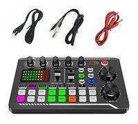 2 Sound Card Kit for Podcasting - English Version Professional Live Sound Mixer - Live Streaming DJ Mixer Audio Recording Broadcasting PC Smartphones Tablets Tumotsit