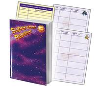2 Space Themed Superstar Reader 40 Page Reading Record Book A5 Primary Teaching Services (Purple)
