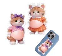 2 Squishy Belly Stickers,3D Puppy Squeezable Stickers,Cute Chubby Cat Animal Foam Sticker,3D Soft and Cute Belly Cotton Candy Paw Sticker,for Scrapbooking Phone Case