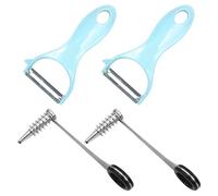 2 Stainless Steel Spiral Flower Curlers, 2 Paring Knives, Potato Spiral Cutters, Apple Scrapers, Multifunctional Kitchen Tools.