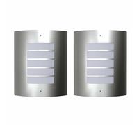 2 Stainless Steel Waterproof Wall Lights vidaXL