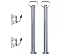 2 Stand Prop Support Tubes with 2 Split Clamps for 48 mm Jockey Wheel Spare