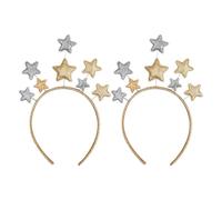 2 Star Hair Bands, Durable And Firm, Shining Luminous Shape, Cute Girl Hair Accessories, Suitable For Holiday Parties, Concerts, Theme Photos.
