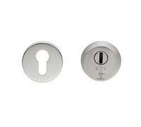 2 Star Security Escutcheon for Cylinder and Keyhole, Satin Stainless Steel | Protective Surround, Residential & Commercial, Durable Construction, Euro Profile Compatible, Neat Finished Look