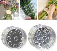 2 Stem Holder, Clear Stem Holder for Vases, Flower Stem Holders, Stem Holder Ring, Flower Arrangement Holder Bouquet Holder Floral Arranger Tool