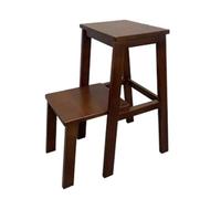 2 Step Folding Step Stool Space Saving Design for Home & Kitchen Use Portable Wide Stool (Brown) Ideal for Easy Access & Convenience